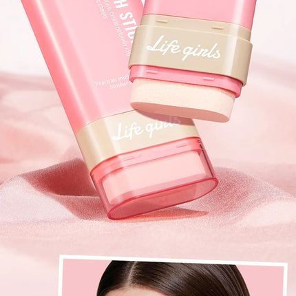 Life Girls Peach air multi purpose blusher stick,Natural and comfortable to wear, with a natural makeup effect. Highlighting blu