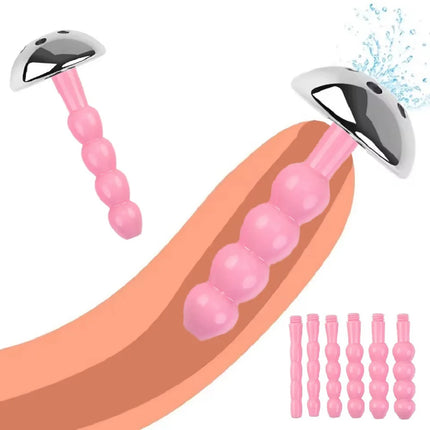 Metal ABS Catheter Set Horse Eye Urethral Plug Male Porous Urinary Tract Expander Alternative Adult Toy Urethral Stimulator