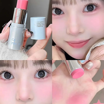 Smooth Blush Stick Expansive Color Natural Long Lasting Matte Makeup Monochrome Creamy Rouge Face Lip Makeup Stick