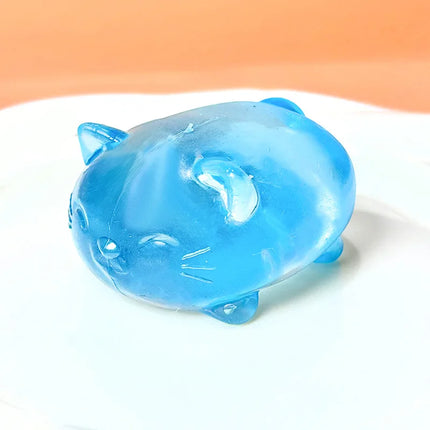 Gummy Cat Squishy Toys Slow Rise Stress Relief Ball Sensory Fidget Toys for Adult Kids Anti-Anxiety Sensory Toys for Autism ADHD