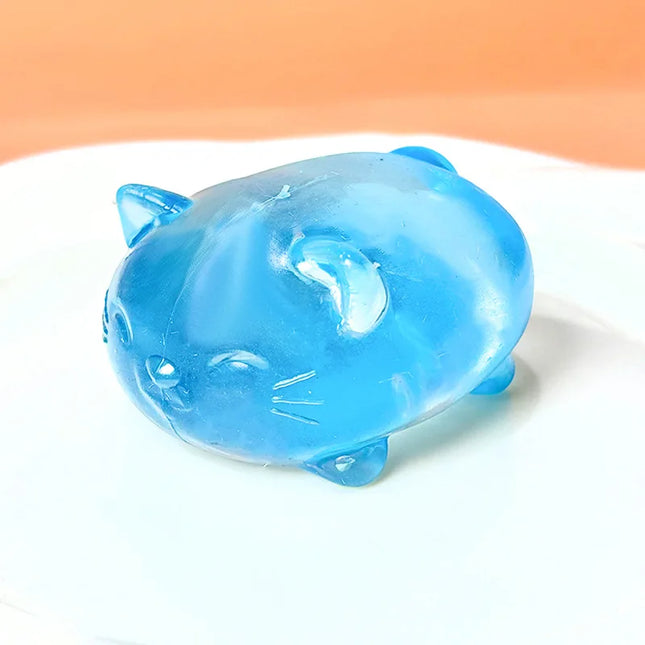 Gummy Cat Squishy Toys Slow Rise Stress Relief Ball Sensory Fidget Toys for Adults and Kids Anti-Anxiety Sensory Toys for Autism ADHD