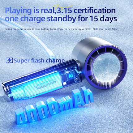2026 New Semiconductor Refrigeration High-speed Handheld Electric Fan 3000mAh USB Portable Rechargeable Outdoor Small Fan