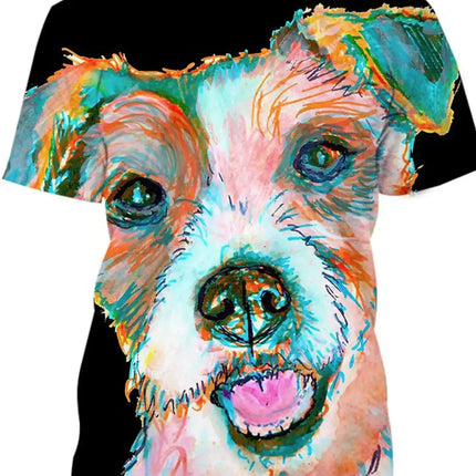 Men's T Shirts For Men Animal Dog Jack Russell Terrier Tee Anime Graphic Summer Unisex Adults' 3D Print Casual Oversized Tops