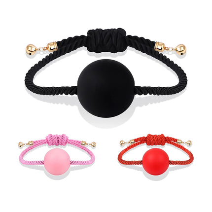 3 Colors Soft Rope Silicone Gag Ball Sex Toys Open Mouth Gag BDSM Bondage Mouth Ball Woman Couples Adult Game Erotic Accessories