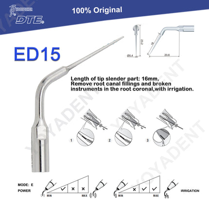Woodpecker Tips DTE Dental Ultrasonic Endo Scaler Tips Scaling Tips Fit EMS UDS NSK SATELEC Scaler Handpiece Dentistry Tools