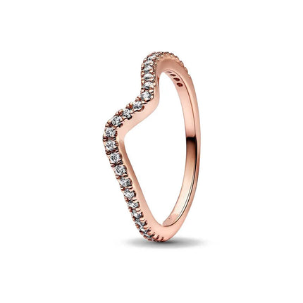 2025 Wholesale Rose Gold Color Spring Daisy Flower Ring Rings Size 6 7 8 9 For 925 Sterling Silver Jewelry