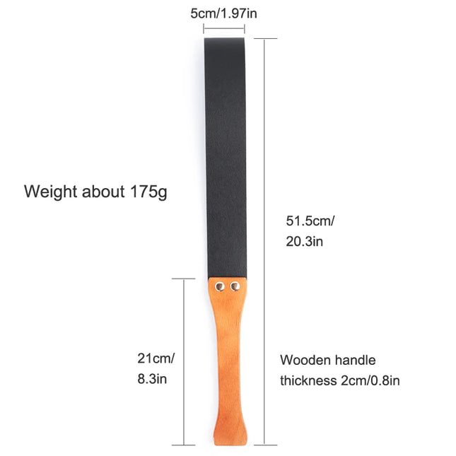 Black Flogger Leather Bdsm Whip Wooden Handle Spanking Paddle Slave Adult Sex Toys for Womans Bondage Restraints Whips Sex Shop