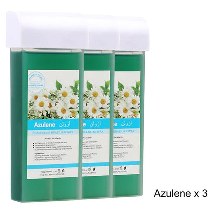 2026 Roll On Waxing Kit For Hair Removal All Skin Types Heater Waxing Hot Cartridge Honey Hair Removal Wax Roller Set Unisex