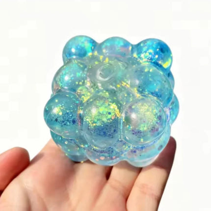 Squishy Shining Brightly Cube Maltose Squeeze Toy Stress Relief Squishy Slow Rise Squishy Sensory Colored Stress Ball Party Gift