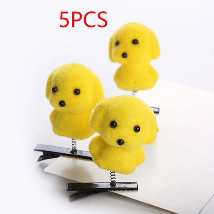 Kawaii Animal Chick Duck Bunny Bear Hair Clips For Girls Women  Toddler Kid Fun Hairpins Cute Sunflower Hair Barrettes Baby Gift
