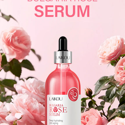 LAIKOU Sakura Face Serum Rose Essence Moisturizing Firming Brightening Smooth Skin Facial Skin Care Products 100ml