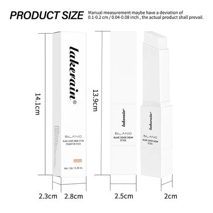 Color-changing Foundation Stick Blanc Foundation Korean Makeup Base High Coverage Concealer Natural Nude 2 IN 1 Foundation Stick