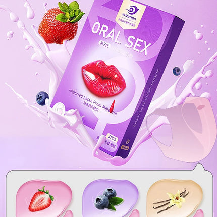 Oral Membrane Sex Tongue Licking Penis Masturbation Ear-hangingThin NEW Soft Fruity Flavored Vaginal Film Adult Game Sex Product