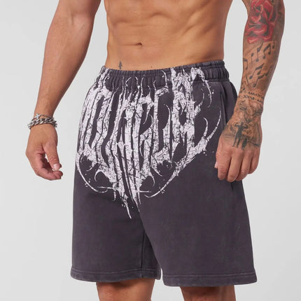Men Athletic Printed Sports Shorts - Fitness Leisure Outdoor Knee Length / Short Sport Homme Imprimé - Fitness Loisir