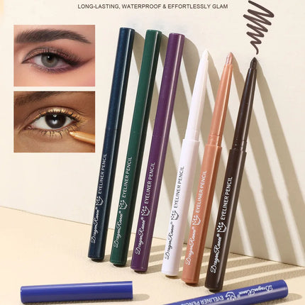 Eyeliner Pen Is Waterproof, Sweat-Proof, Does Not Smudge, Easy for Beginners to Use, Green, Purple, Black, Long-Lasting, Non-Fading Eyeliner Pen