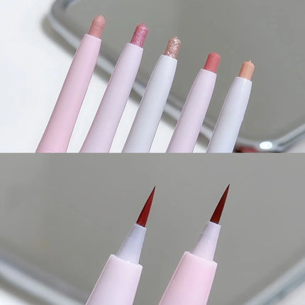 Double Head Aegyo Sal Eyeliner Liquid Down To Shadow Pencil Eye Highlighting Eyeshadow Stick Natural Big Eye Makeup Gel Pen