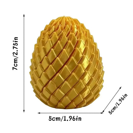 Fun 3D Printed Dragon Egg Spinning Fidget Toy Stress Relief Stretchable Deformable Sensory Fingertip Toy for Adults Kids Gifts