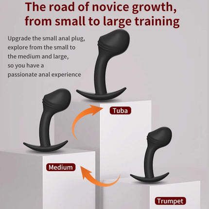 100% Safe Silicone Anal Plug Butt Plug Unisex Sexy Buttplug 3 Different Size Prostate Massager Adult Sex Toys for Men/Women