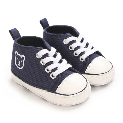 Baby Canvas Classic Sports Shoes Newborn Boys and Girls Printed Star First Walkers Shoes Infant Anti slip Baby Shoes