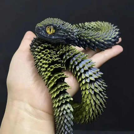 3D Printed Snake Movable Joint Fidget Toy Figurine Simulation Snake Office Desktop Ornament Gifts Crafts Figurines Miniatures