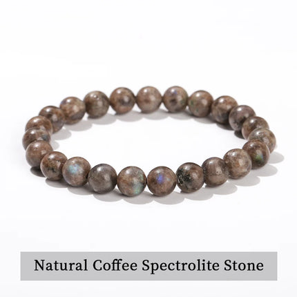 JD 6 8 10mm Natural Stone Beaded Bracelet Obsidian Fluorite Quartz Jasper Healing Beads Bangles Women Men Stretch Yoga Jewelry
