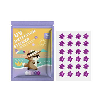 24pcs Uv Stickers Sun Patches,Outdoor UV Detection Stickers Protective Photochromic Patch Items for Summer & Beach Vacation