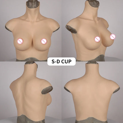 KUMIHO 7TH GEN Bloodshot Silicone Breast Forms No Oil Fake Boob for Crossdressing Sissy Drag Queen Shemale Transgender Cosplay
