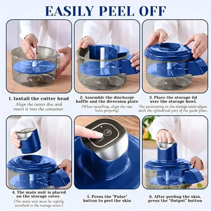 27RB Professional Electric Garlic Peeler Machine Automatic Peeling Rechargeable