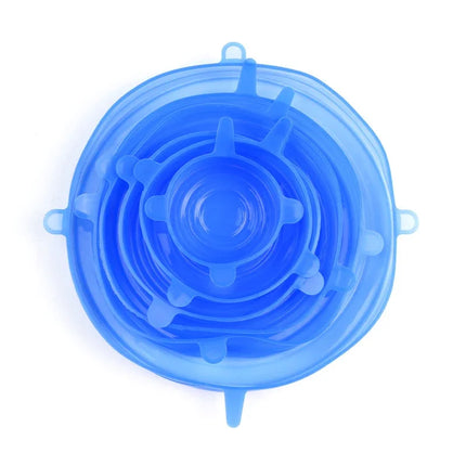 6Pcs Silicone Stretch Lids, Food Bowl Covers, Reusable Food Saving Covers, Retractable Multifunctional Fresh-keeping Lid