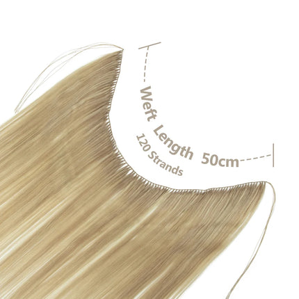 Invisible Feather Hair Extensions Human Hair Feather Tip Hair Bundles Natural Sew In Microring Hair Weft 50cm 120 strands