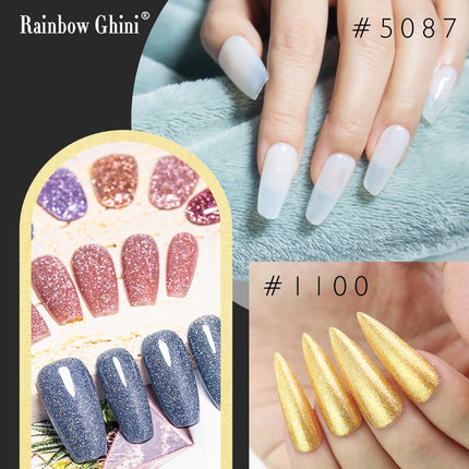 Rainbow Ghini 37Color Base Coat TPO/HEMA Free 15ml Fine Glitter Gel Polish For Manicure Nails Semipermanent Art Nail Supplies