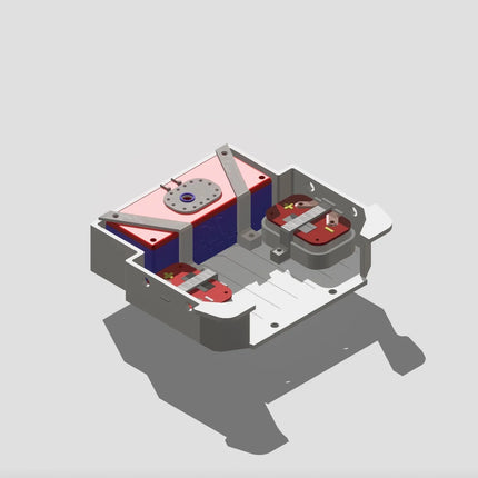 Applicable to 1/10 VANQUISH H10 OPTIC rear beds with Simulation of fuel tank and battery decoration