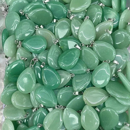 RX9-1 18*25mm natural stone water drop shape pendants charms for Necklaces making