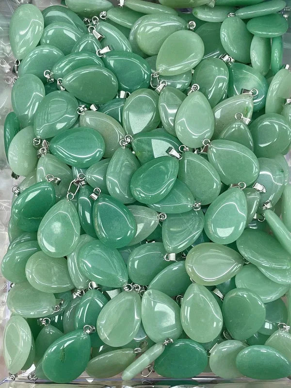 RX9-1 18*25mm natural stone water drop shape pendants charms for Necklaces making