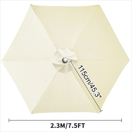 Waterproof Replacement Umbrella Cloth 2/3M Patio Parasol Cover UV-Anti Canopy Cover Replacement Parasol Cover for Balcony Garden