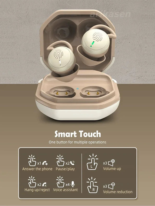 Bluetooth Earbuds,Wireless Sleep Ear Buds,Invisible Noise Cancelling Earphones,Bluetooth  Sleeping Headset for Small Ears Canal
