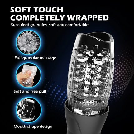 Automatic Male Masturbator Telescopic Rotation Vibrating Man Masturbation Cup Simulation Blowjob Piston Adult Sex Toy for Men