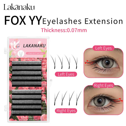 LAKANAKU W Clover Eyelashes Extension Cilios extensiones de pestañas YY/4D/5D/6D/7D/8D Premade Fans Eyelash Extensions Volume
