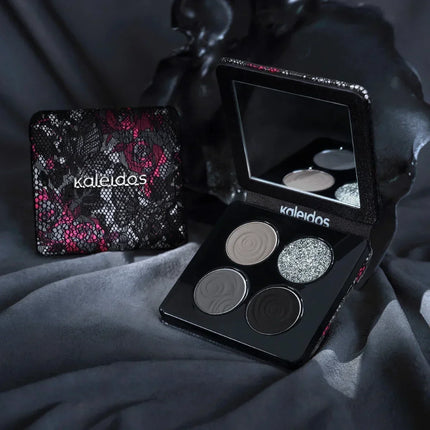 Kaleidos 4-Color Glitter Eyeshadow Palette High Pigmented Shimmer Matte And Glitter Finish Eye Shadow Makeup Set