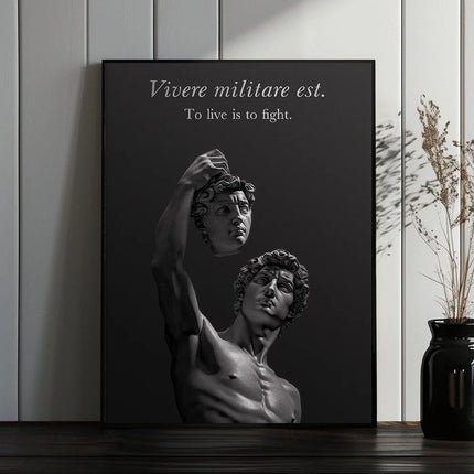 Alexander the Great Quote Motivational Wall Art Spartan Warrior Canvas Ancient Greek Poster Bronze Statue Sculpture Room Decor