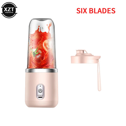 Mini Portable 400ml Electric Fruit Juicer USB Charging Lemon Orange Fruit Juicing Cup Smoothie Blender Machine Kitchen Appliance