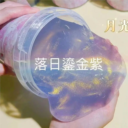 Fanfan Slime Large Bucket, Bubbly Non-Sticky Slime, Large Capacity Soft Stretchy Fake Water Jelly, Diy Craft Toy For Hobby Lover