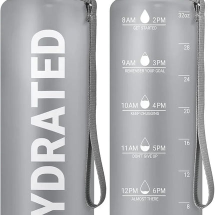 32oz Water Bottle Motivational Sport Water Bottle Leakproof Drinking Bottles Outdoor Sports Travel Kettle Drinking Water Bottle