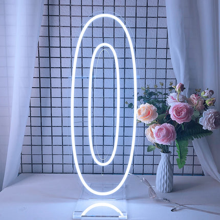 Extra-Large LED Neon Numbers Sign 76cm/100cm Stand up & Wall Mounted for Birthday Wedding Celebration Party Decor