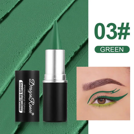 Matte Eyeliner Cream Texture Eyeliner Easy Coloring Sweat Proof High Pier Pencil Long Lasting Black White Green Eye Liner Makeup