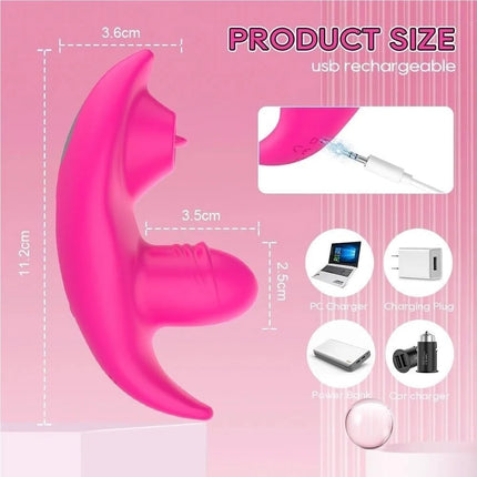 Waterproof Wearable Female Suction Licking Vibrator Dual G-Spot Stimulation Silicone Toy with App Control Adult Toys