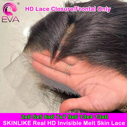 7x7 6x6 5x5 HD Lace Closure Straight Human Hair Melt Skins Pre Plucked 13x6 HD Lace Frontal Only Virgin Hair 2x6 HD Lace Closure