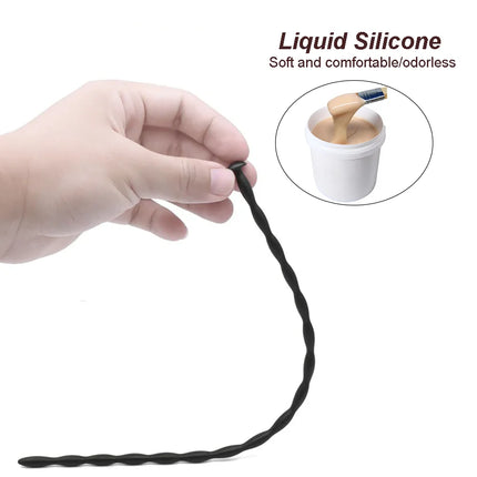 4ps/Set Long Silicone Plug Penis Sounding Urethral Plug Beads Dilator Penis Insertion Plug Urethral Sounds Sex Toys For Men