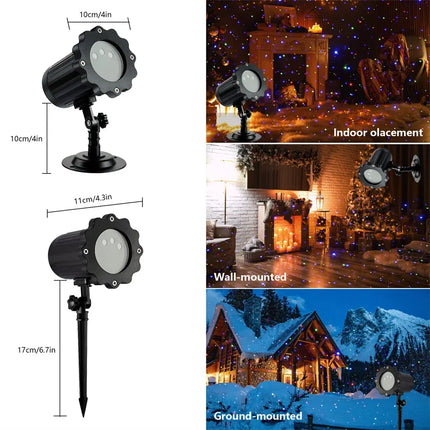 3 Color Christmas Laser Projector Lights Outdoor Red Green Blue Laser Light Projector Landascape Firefly Lights Show with Remote