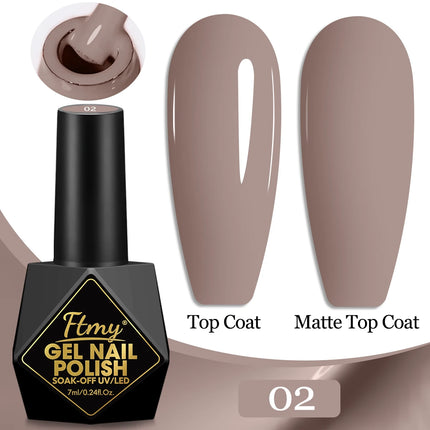 7ml Color Gel Polish Set Popular Series Nail Polish Smooth Texture Colorful Manicure UV LED Soak Off Nail Art Semi Permanent Shi